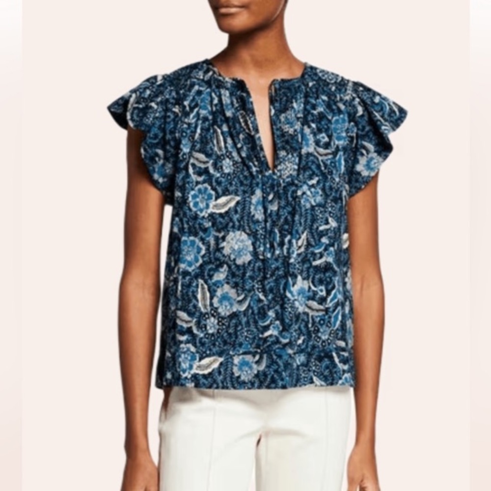 Ulla Johnson Flutter Sleeve Top Size 0